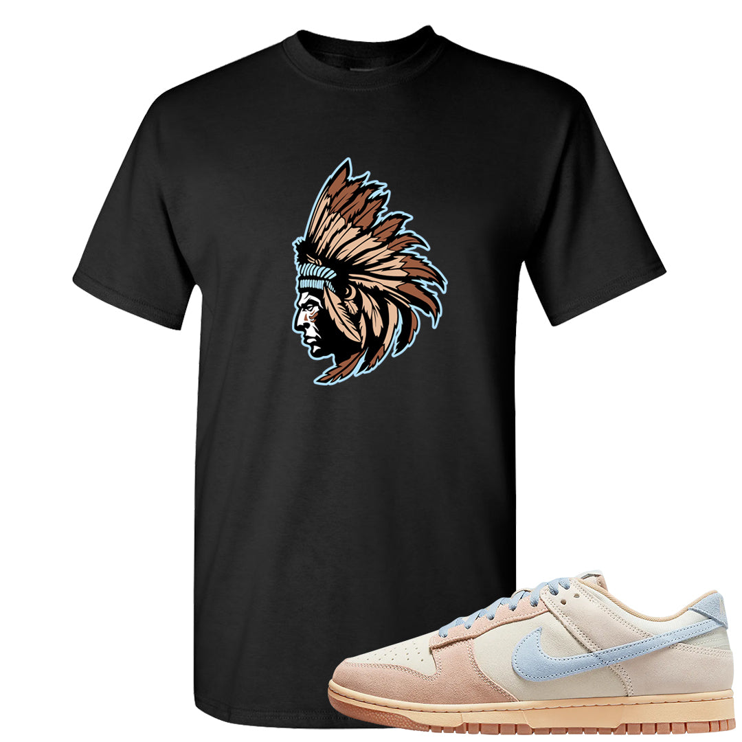 Light Armory Blue Low Dunks T Shirt | Indian Chief, Black