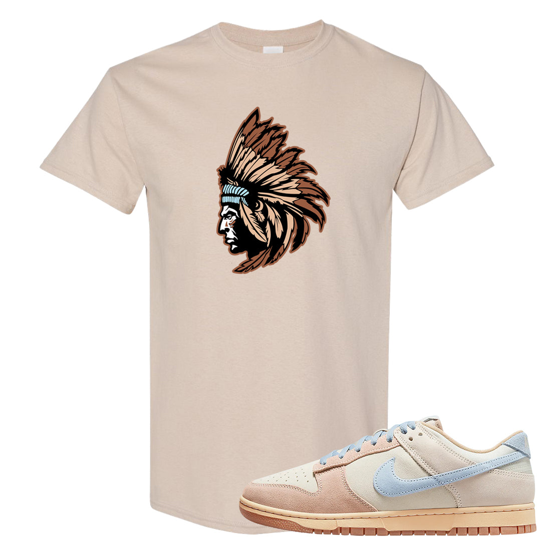 Light Armory Blue Low Dunks T Shirt | Indian Chief, Sand