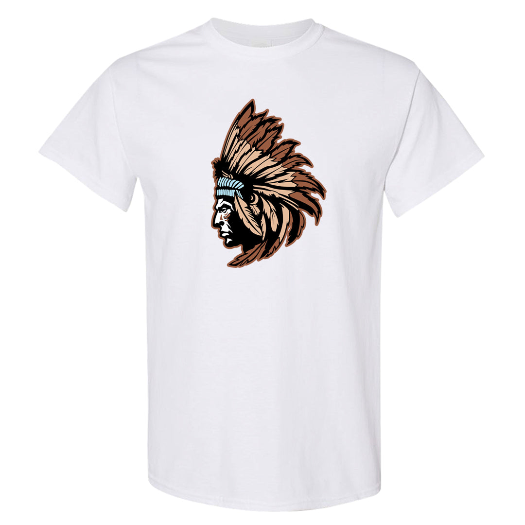 Light Armory Blue Low Dunks T Shirt | Indian Chief, White