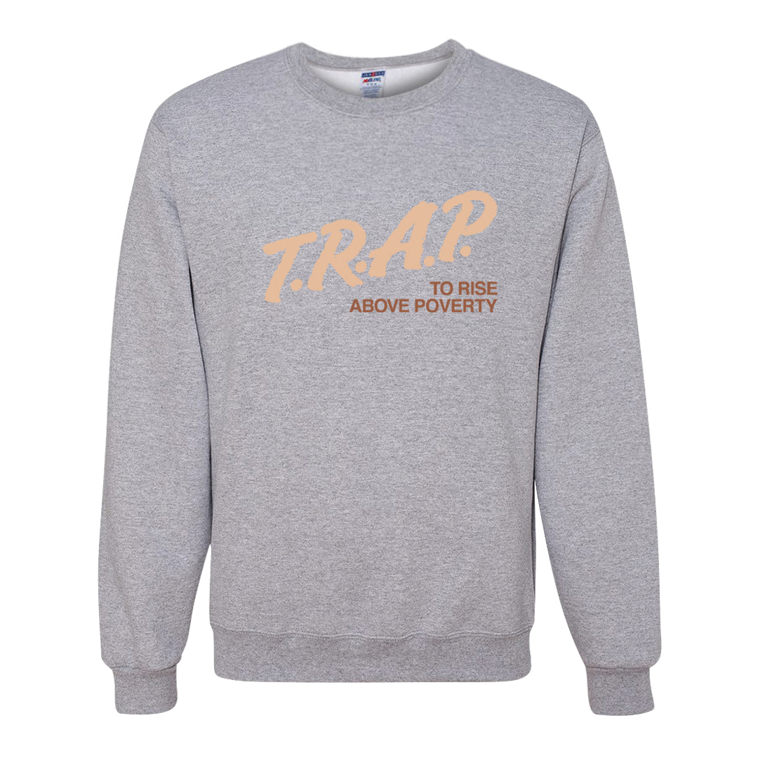 Light Armory Blue Low Dunks Crewneck Sweatshirt | Trap To Rise Above Poverty, Ash