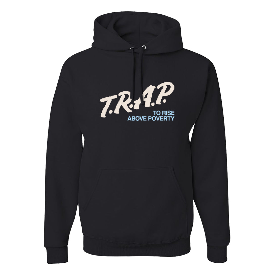 Light Armory Blue Low Dunks Hoodie | Trap To Rise Above Poverty, Black