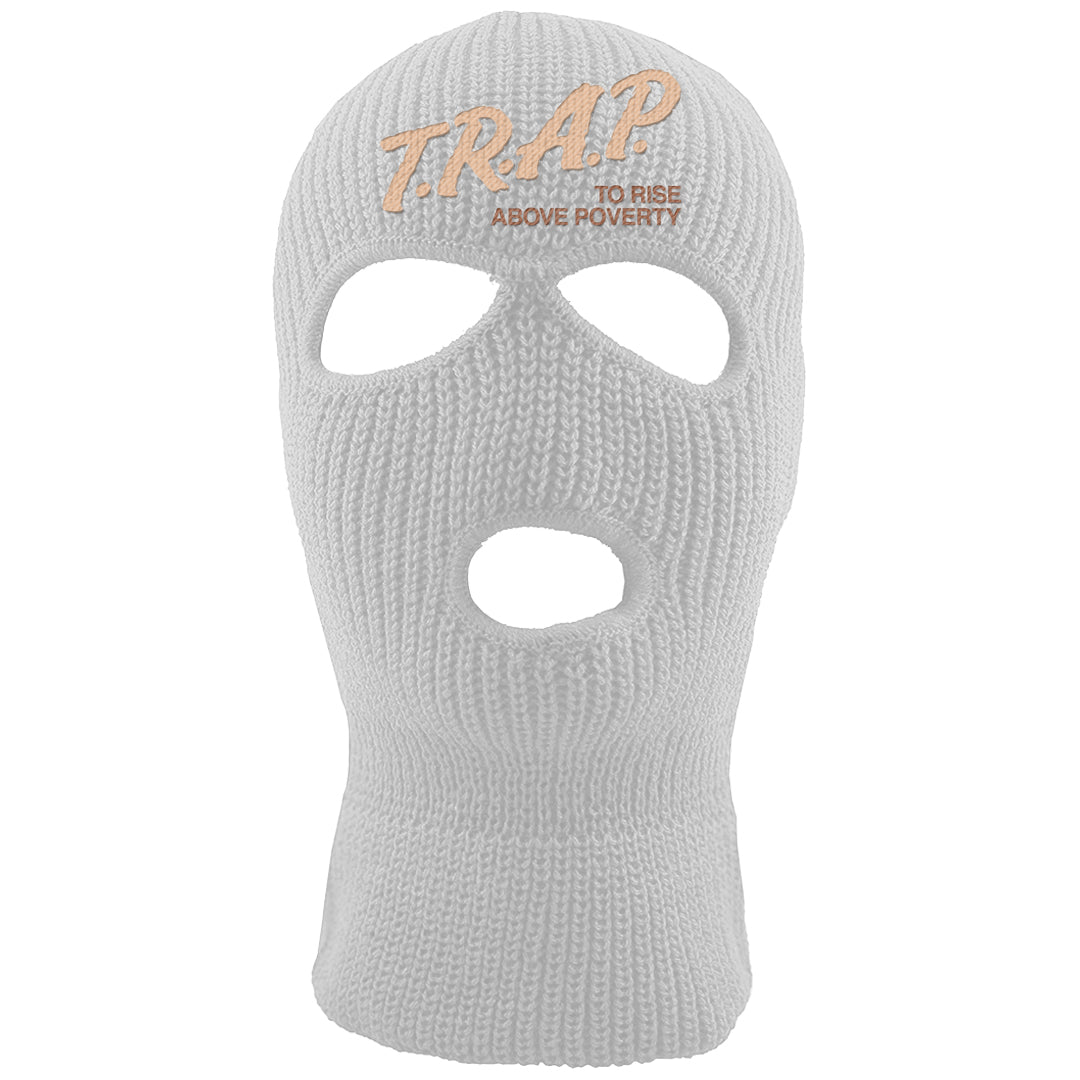 Light Armory Blue Low Dunks Ski Mask | Trap To Rise Above Poverty, White