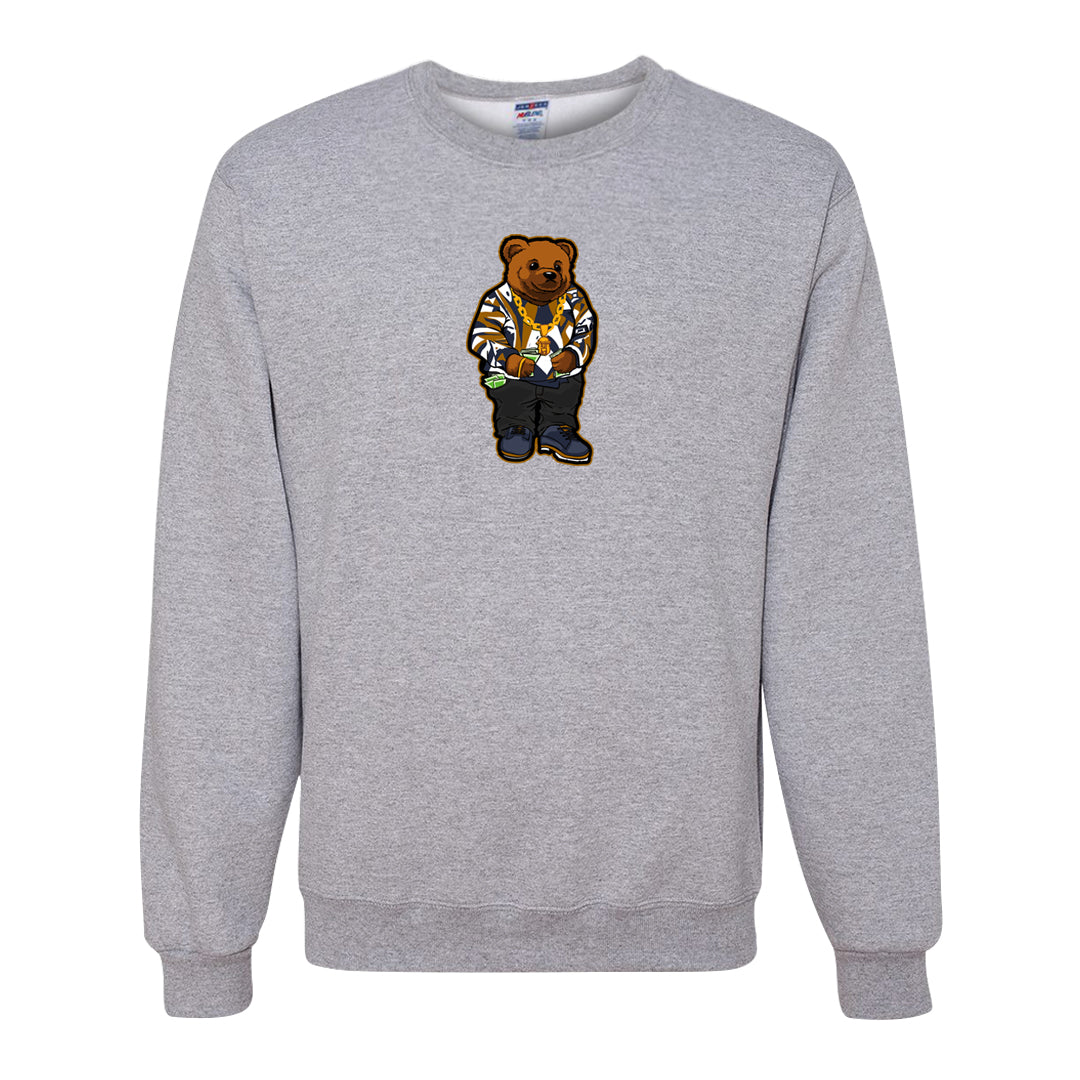 Midnight Navy Ochre Low Dunks Crewneck Sweatshirt | Sweater Bear, Ash
