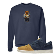 Midnight Navy Ochre Low Dunks Crewneck Sweatshirt | Sweater Bear, Navy