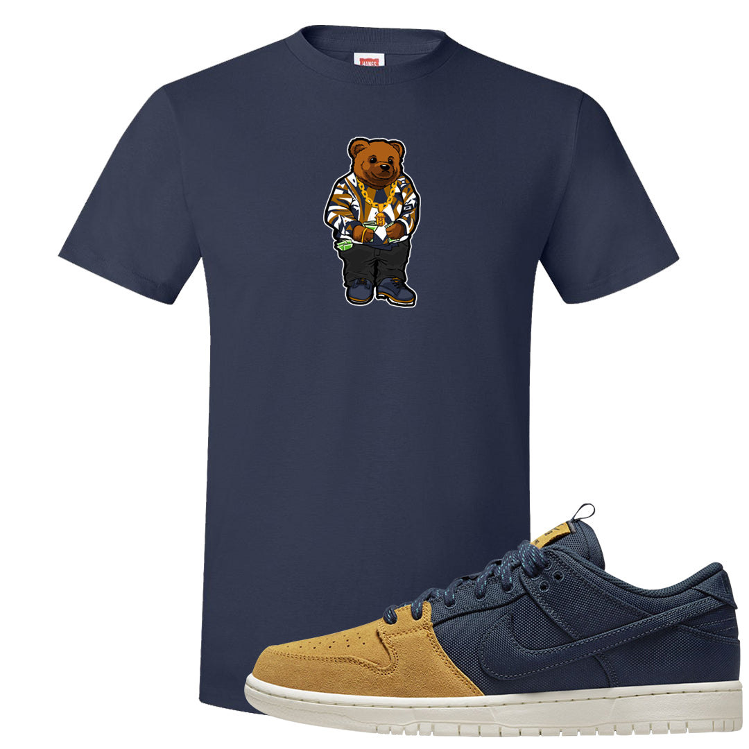 Midnight Navy Ochre Low Dunks T Shirt | Sweater Bear, Navy