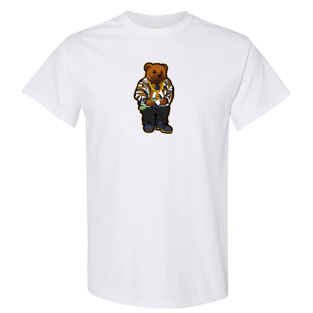 Midnight Navy Ochre Low Dunks T Shirt | Sweater Bear, White