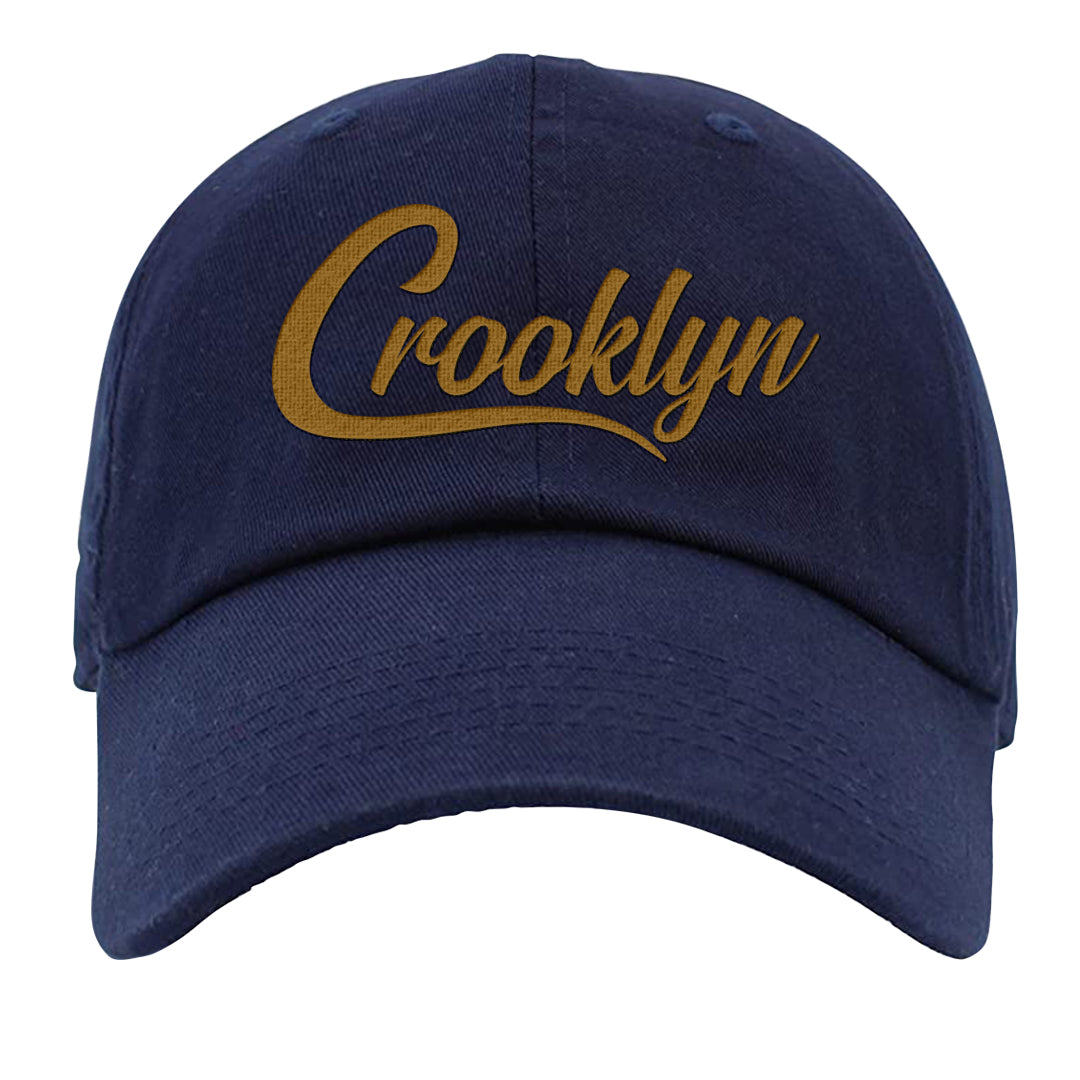 Midnight Navy Ochre Low Dunks Dad Hat | Crooklyn, Navy
