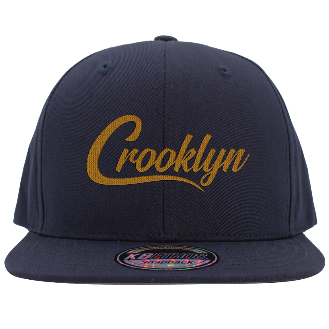 Midnight Navy Ochre Low Dunks Snapback Hat | Crooklyn, Navy