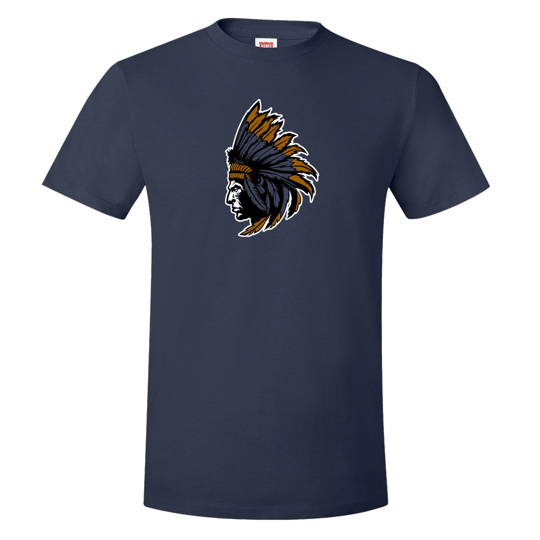 Midnight Navy Ochre Low Dunks T Shirt | Indian Chief, Navy