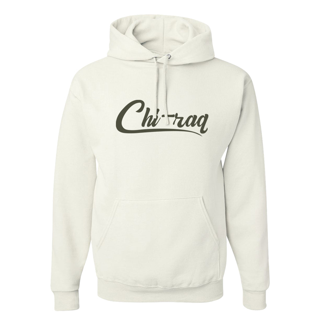 Muted Olive Grey Low Dunks Hoodie | Chiraq, White