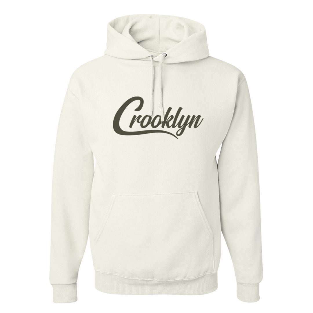 Muted Olive Grey Low Dunks Hoodie | Crooklyn, White