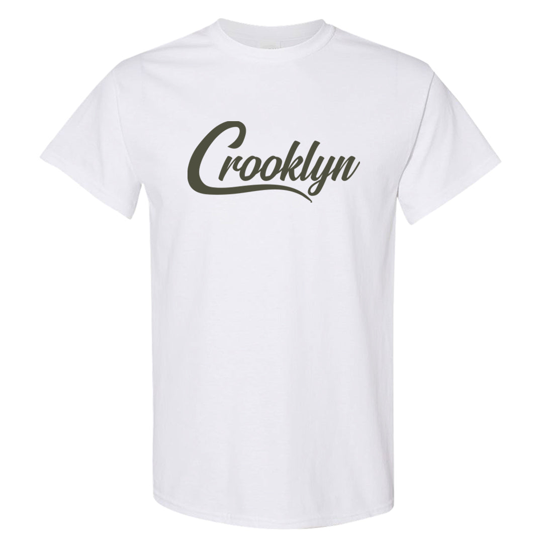 Muted Olive Grey Low Dunks T Shirt | Crooklyn, White