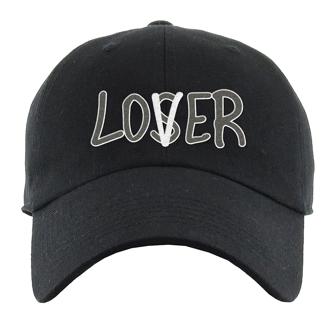 Muted Olive Grey Low Dunks Dad Hat | Lover, Black