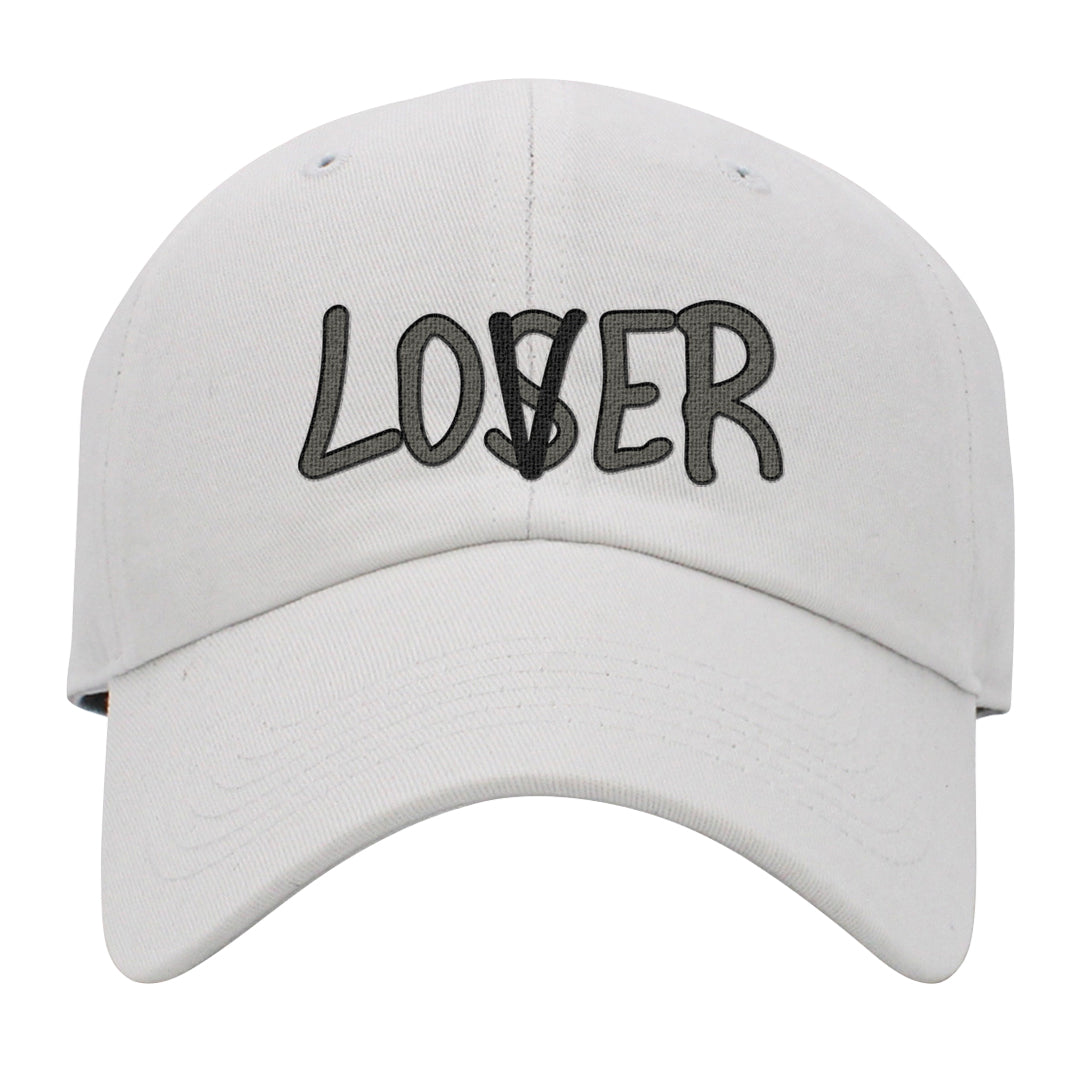Muted Olive Grey Low Dunks Dad Hat | Lover, White
