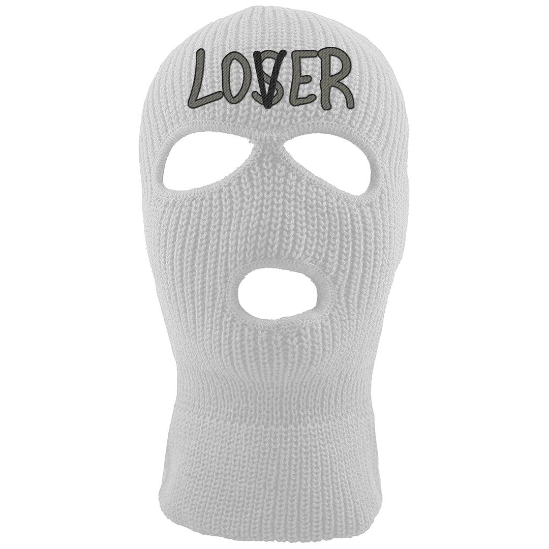 Muted Olive Grey Low Dunks Ski Mask | Lover, White