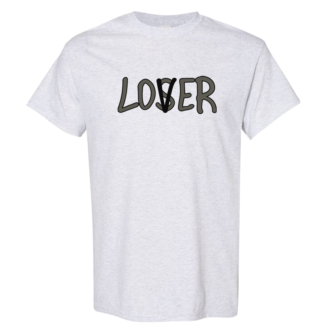 Muted Olive Grey Low Dunks T Shirt | Lover, Ash