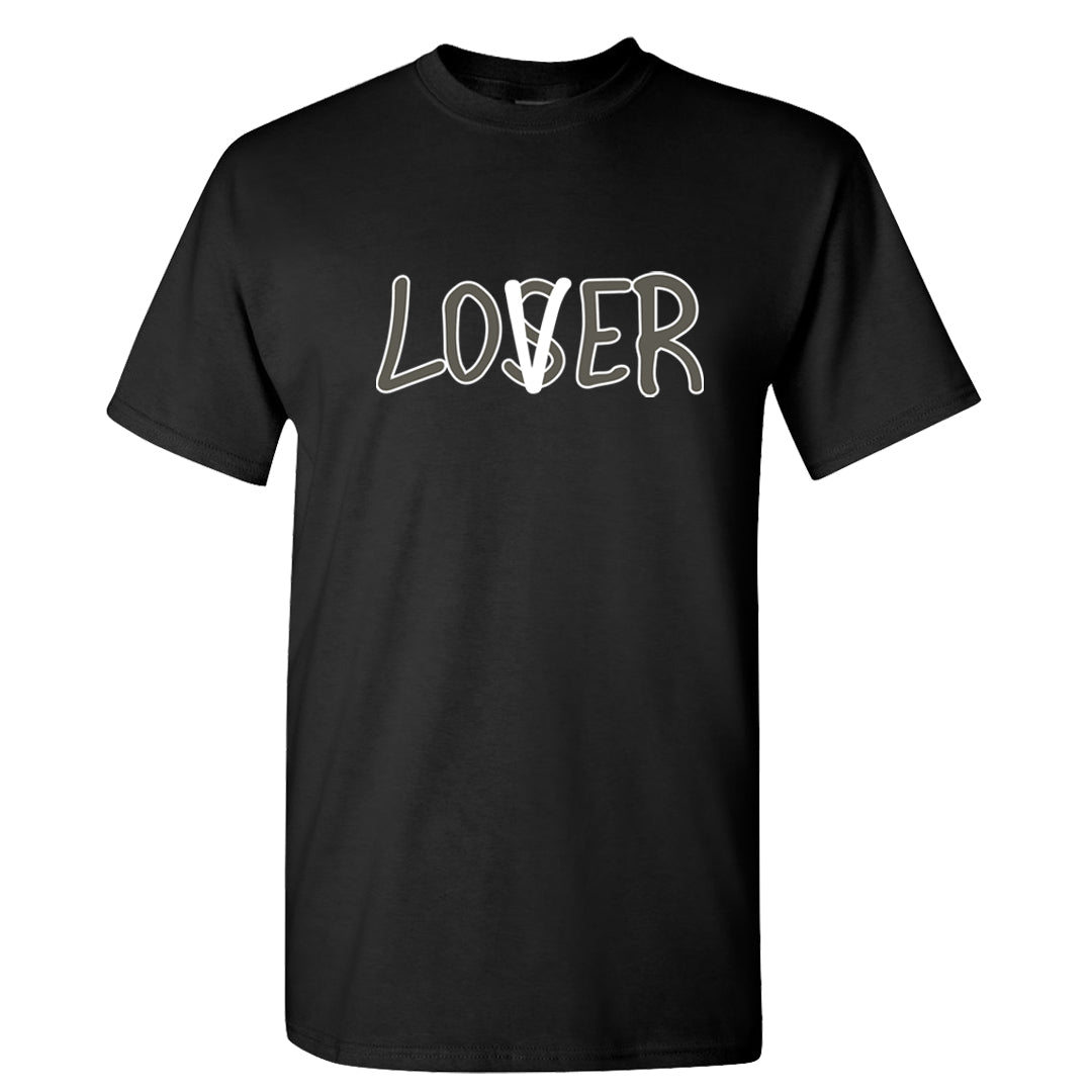 Muted Olive Grey Low Dunks T Shirt | Lover, Black
