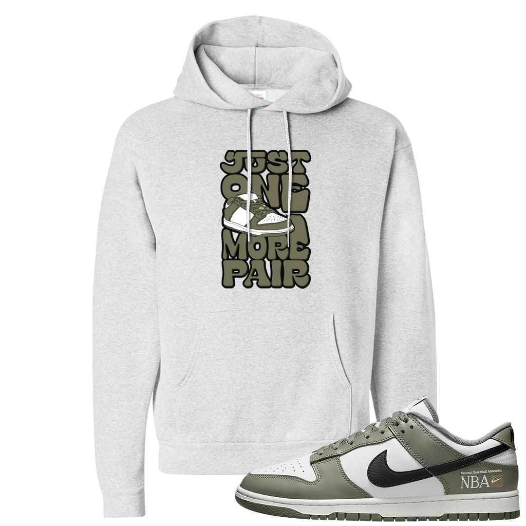 Muted Olive Grey Low Dunks Hoodie | One More Pair Dunk, Ash