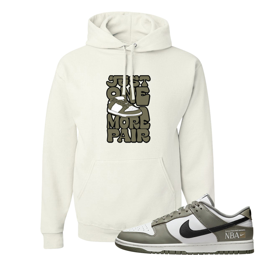 Muted Olive Grey Low Dunks Hoodie | One More Pair Dunk, White