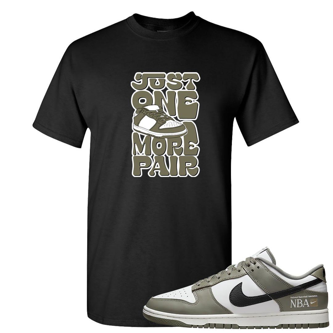 Muted Olive Grey Low Dunks T Shirt | One More Pair Dunk, Black