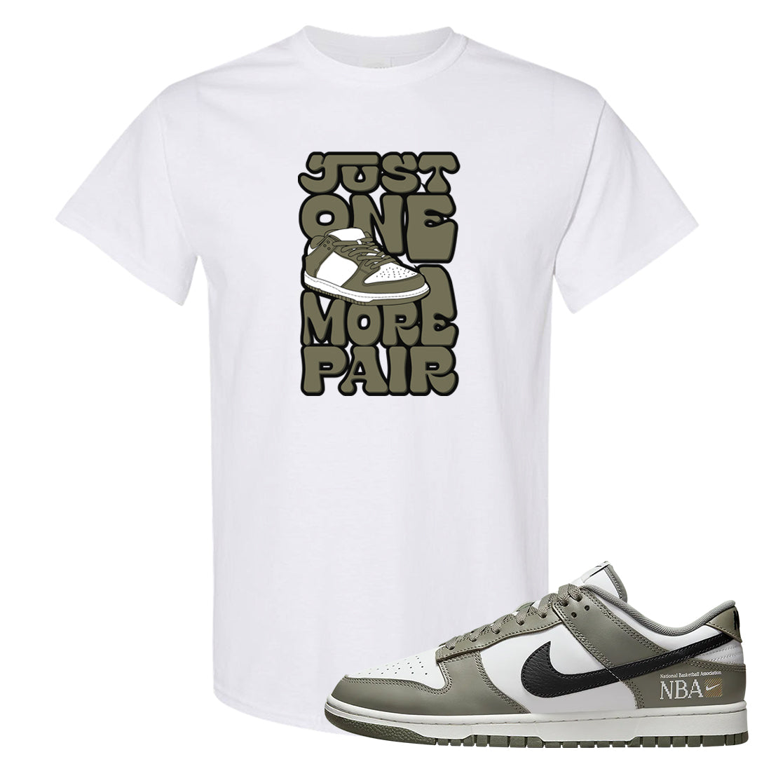 Muted Olive Grey Low Dunks T Shirt | One More Pair Dunk, White