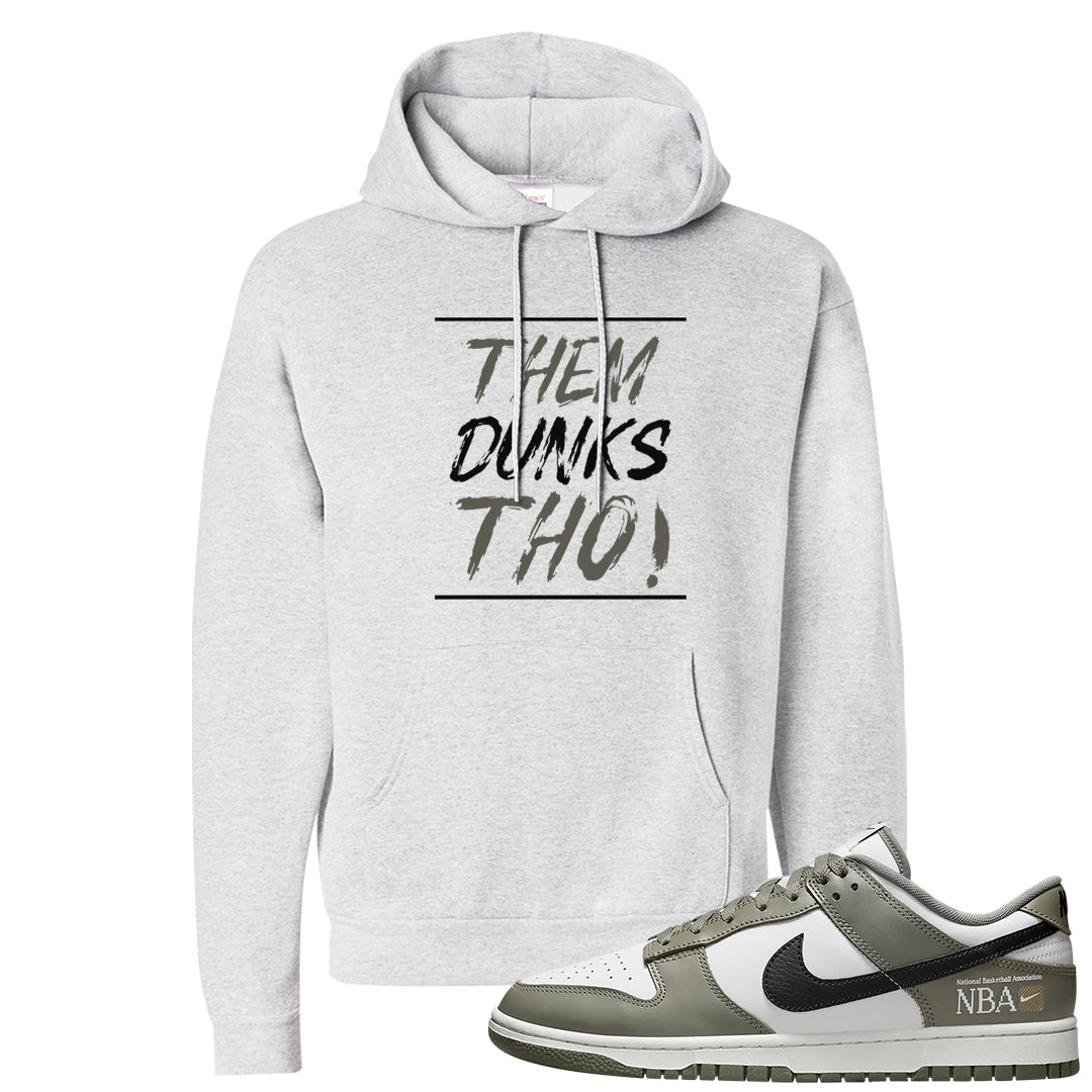 Muted Olive Grey Low Dunks Hoodie | Them Dunks Tho, Ash