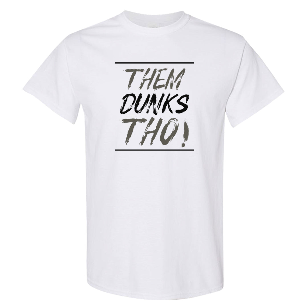 Muted Olive Grey Low Dunks T Shirt | Them Dunks Tho, White