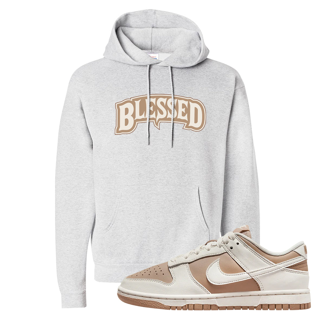 Next Nature Sail Brown Low Dunks Hoodie | Blessed Arch, Ash