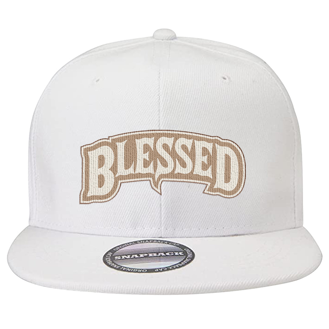 Next Nature Sail Brown Low Dunks Snapback Hat | Blessed Arch, White