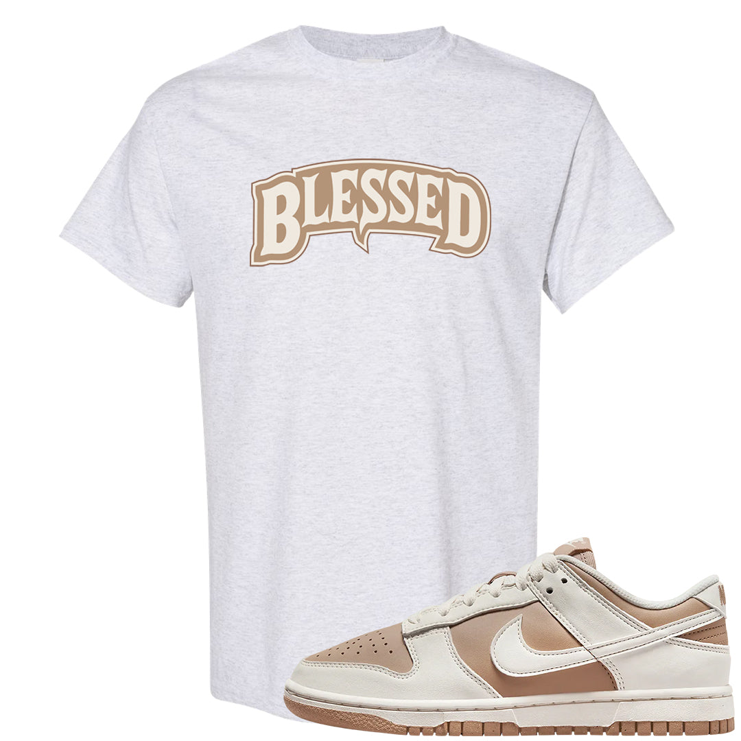 Next Nature Sail Brown Low Dunks T Shirt | Blessed Arch, Ash