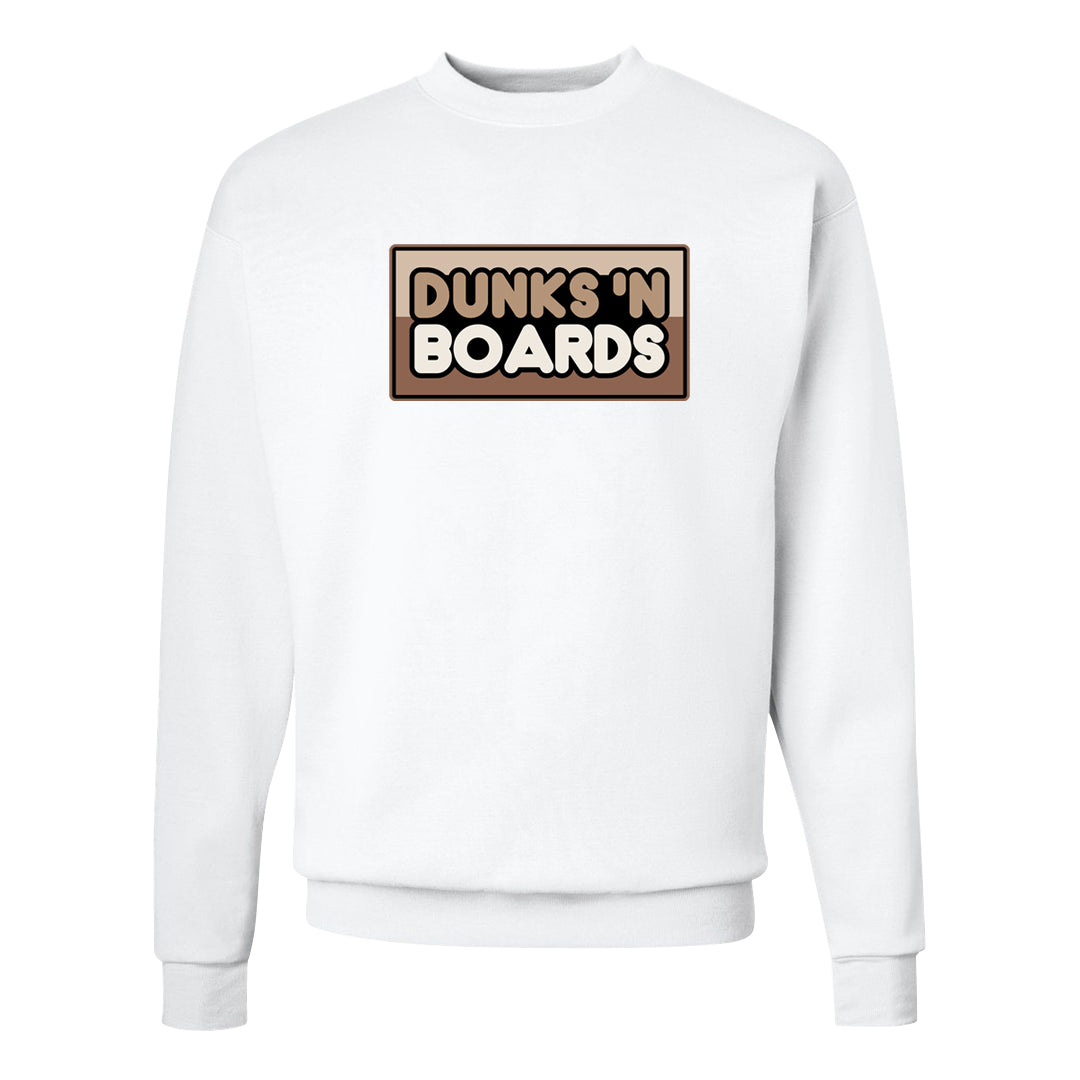 Next Nature Sail Brown Low Dunks Crewneck Sweatshirt | Dunks N Boards, White