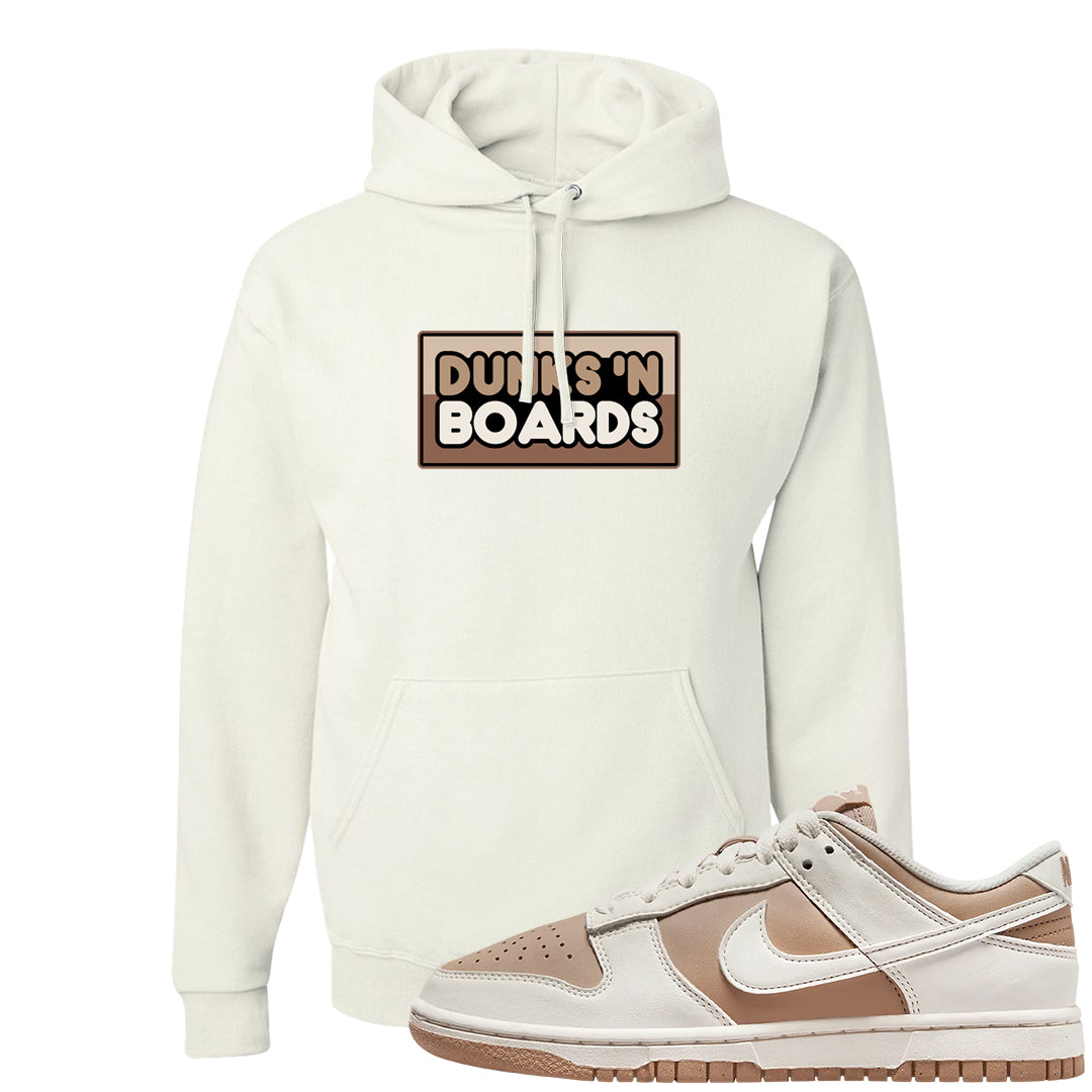 Next Nature Sail Brown Low Dunks Hoodie | Dunks N Boards, White