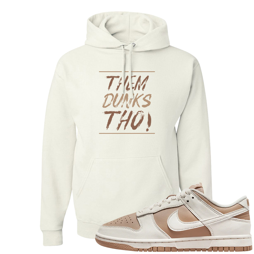 Next Nature Sail Brown Low Dunks Hoodie | Them Dunks Tho, White