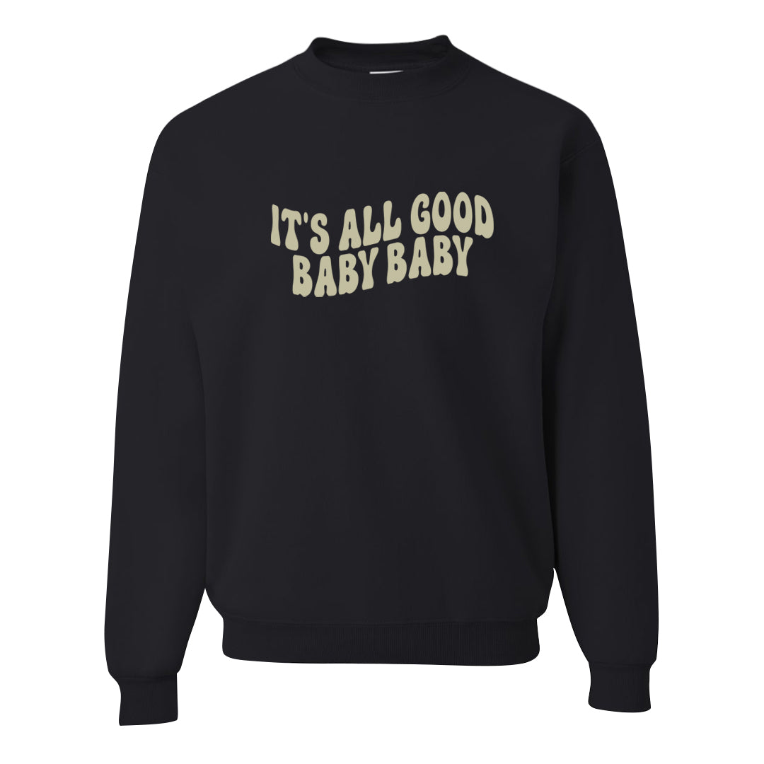 Oil Green Low Dunks Crewneck Sweatshirt | All Good Baby, Black