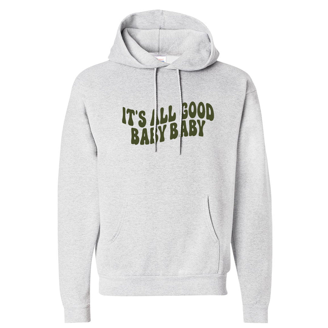 Oil Green Low Dunks Hoodie | All Good Baby, Ash
