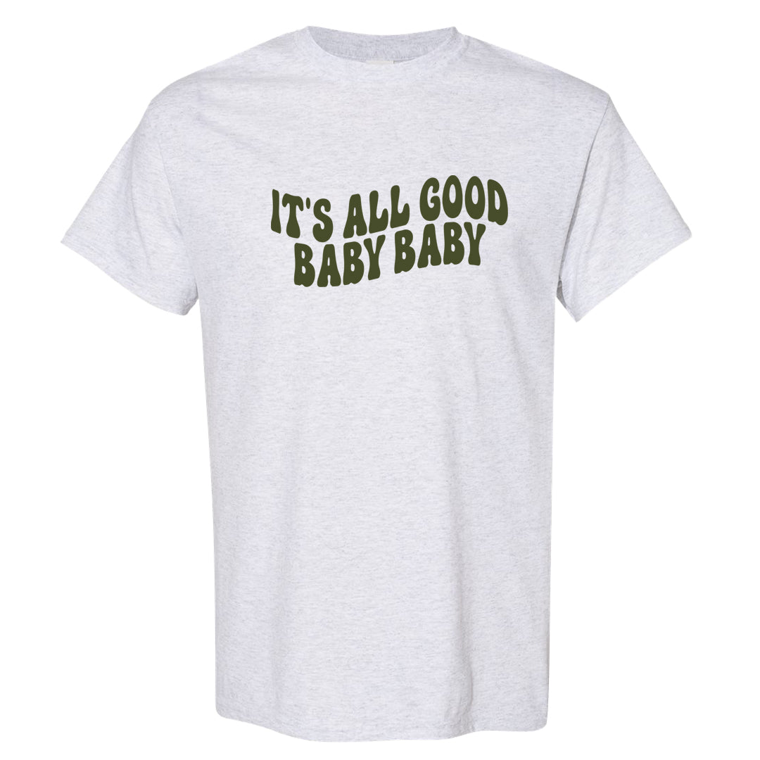 Oil Green Low Dunks T Shirt | All Good Baby, Ash