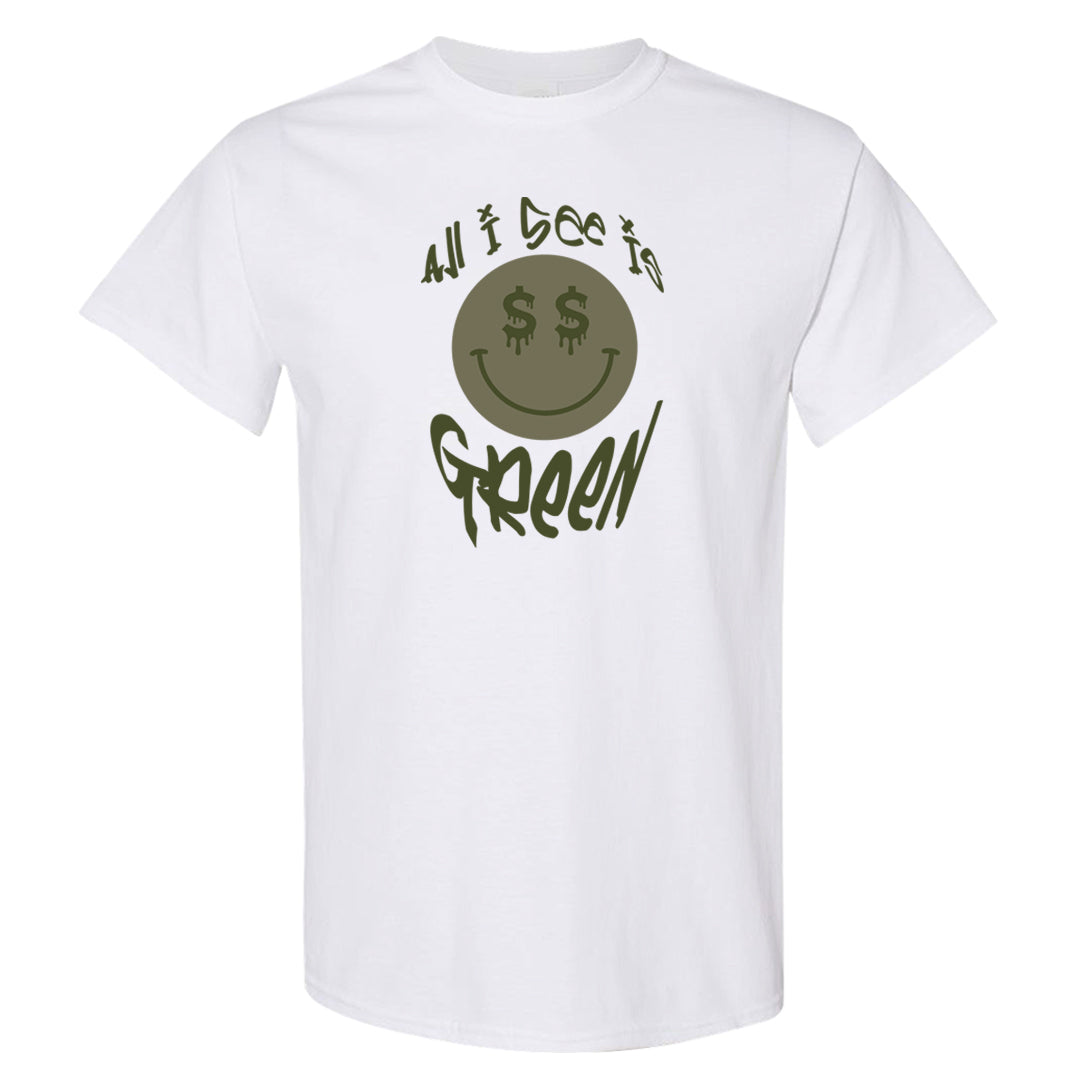 Oil Green Low Dunks T Shirt | All I See Is Green, White