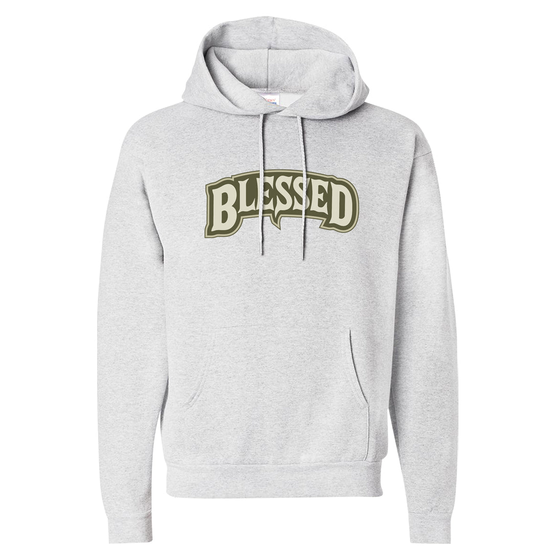 Oil Green Low Dunks Hoodie | Blessed Arch, Ash