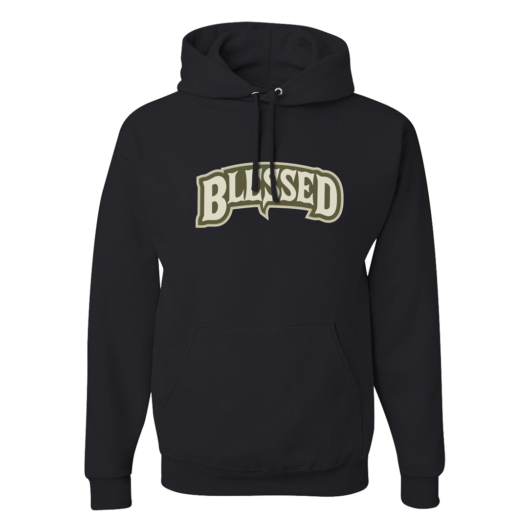 Oil Green Low Dunks Hoodie | Blessed Arch, Black