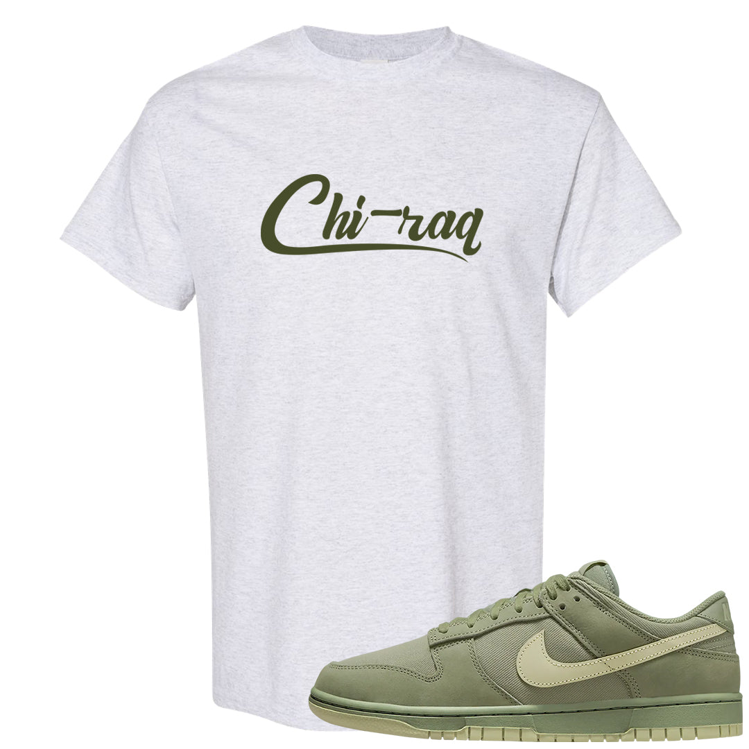Oil Green Low Dunks T Shirt | Chiraq, Ash