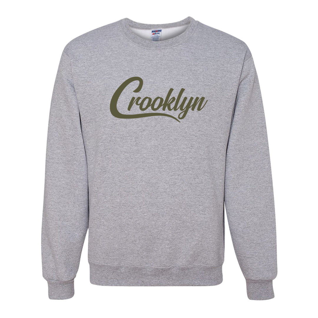 Oil Green Low Dunks Crewneck Sweatshirt | Crooklyn, Ash