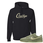 Oil Green Low Dunks Hoodie | Crooklyn, Black