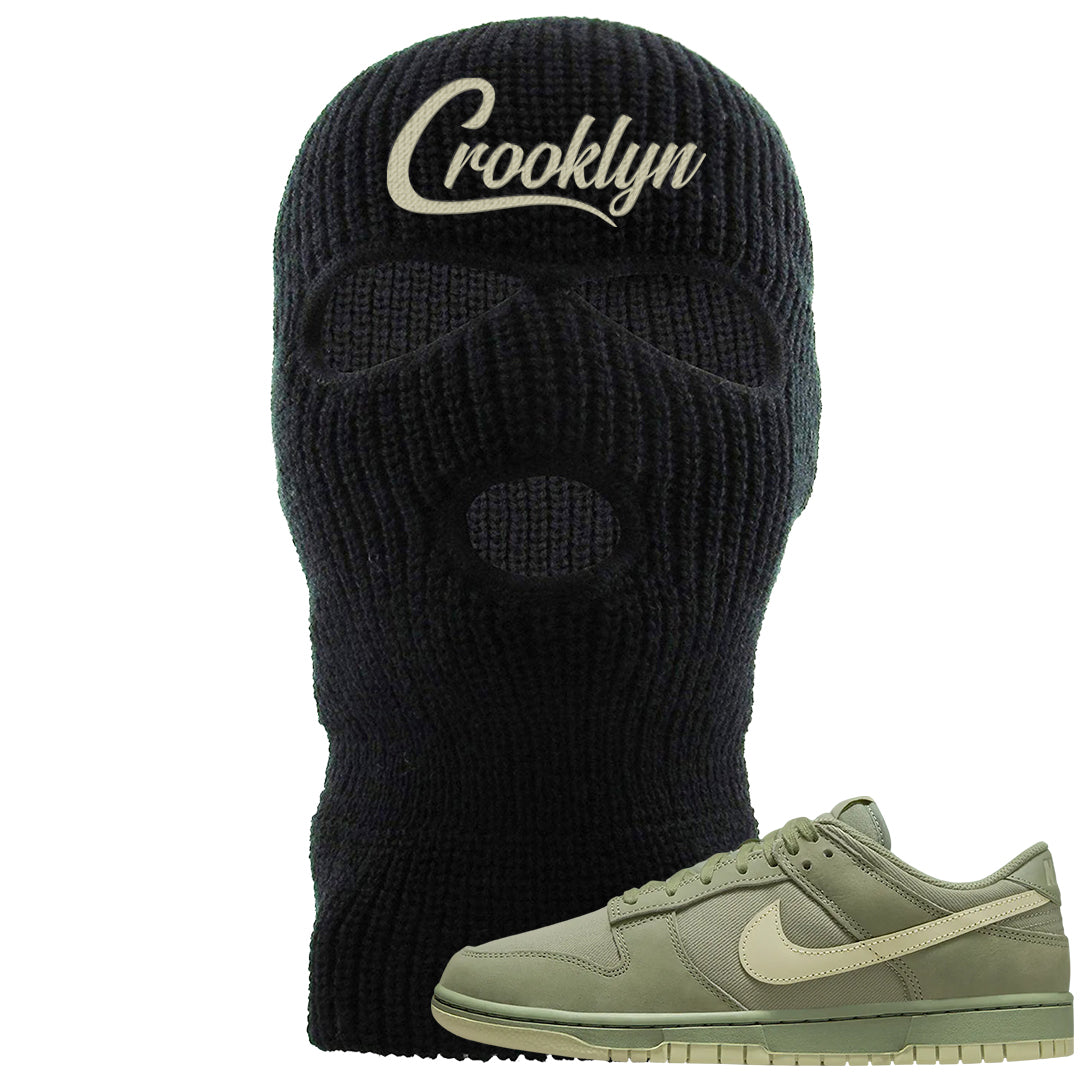 Oil Green Low Dunks Ski Mask | Crooklyn, Black