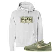 Oil Green Low Dunks Hoodie | Dunks N Boards, Ash