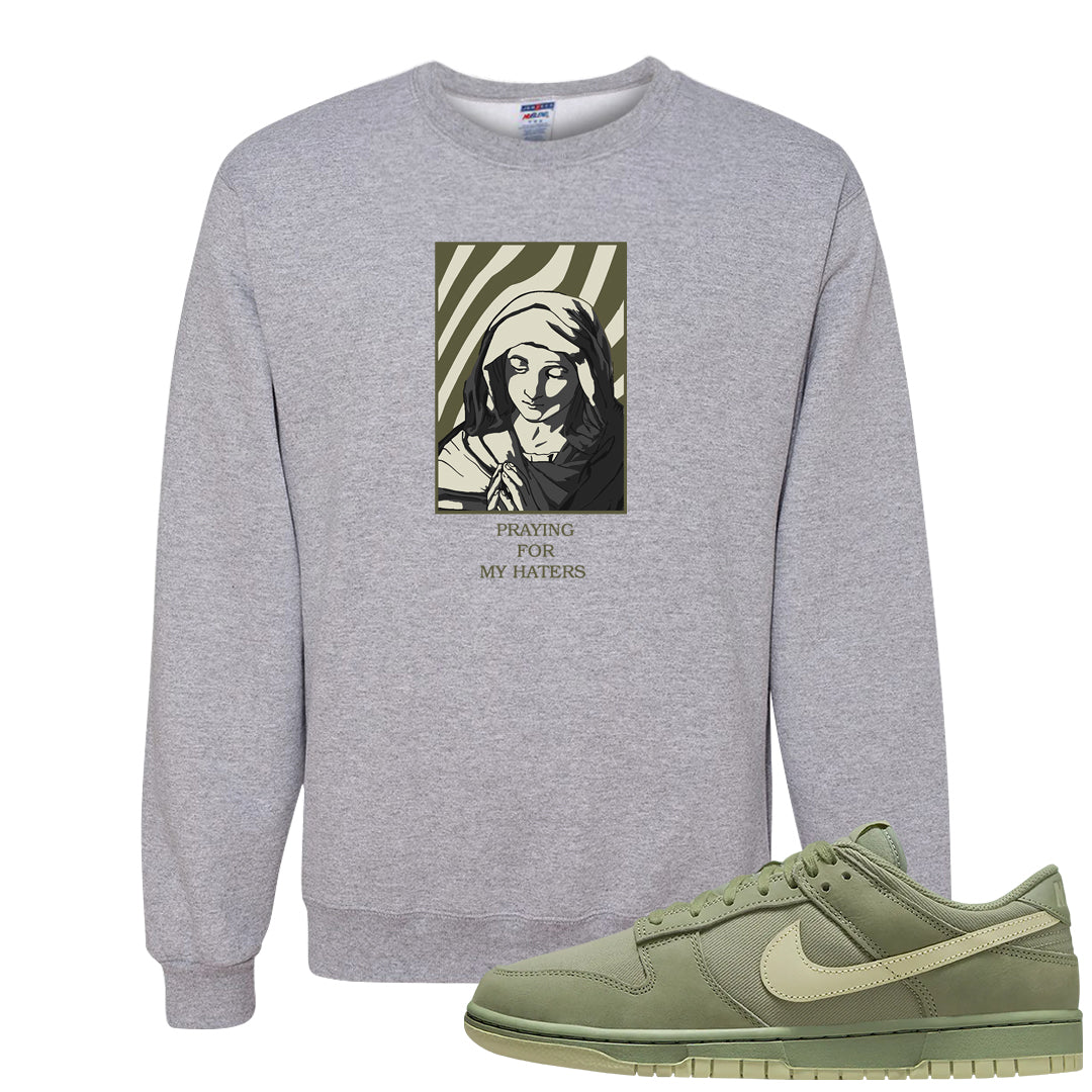 Oil Green Low Dunks Crewneck Sweatshirt | God Told Me, Ash