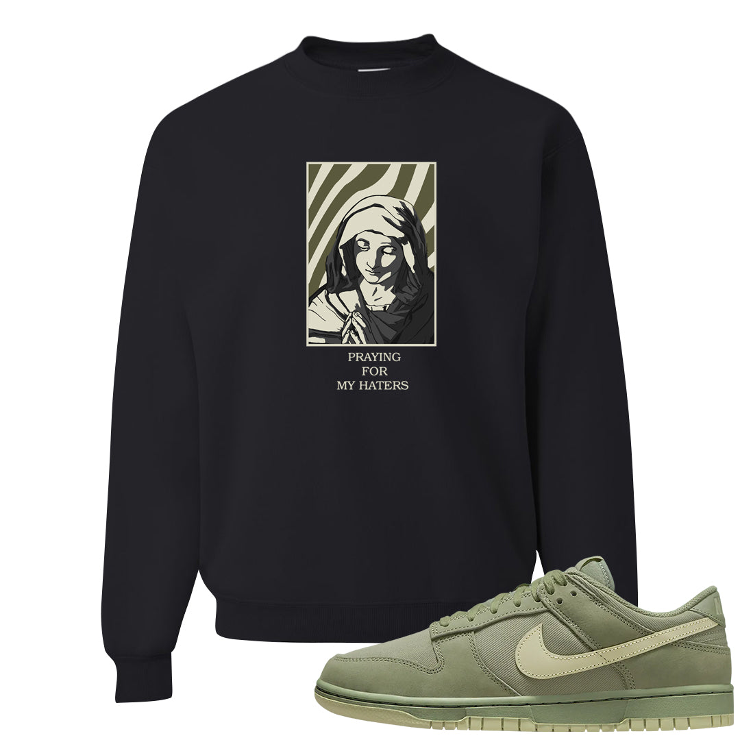 Oil Green Low Dunks Crewneck Sweatshirt | God Told Me, Black