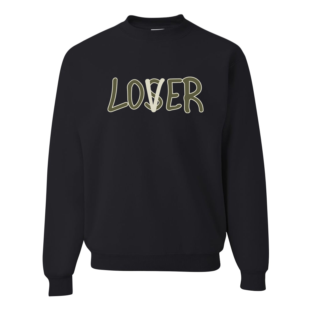 Oil Green Low Dunks Crewneck Sweatshirt | Lover, Black