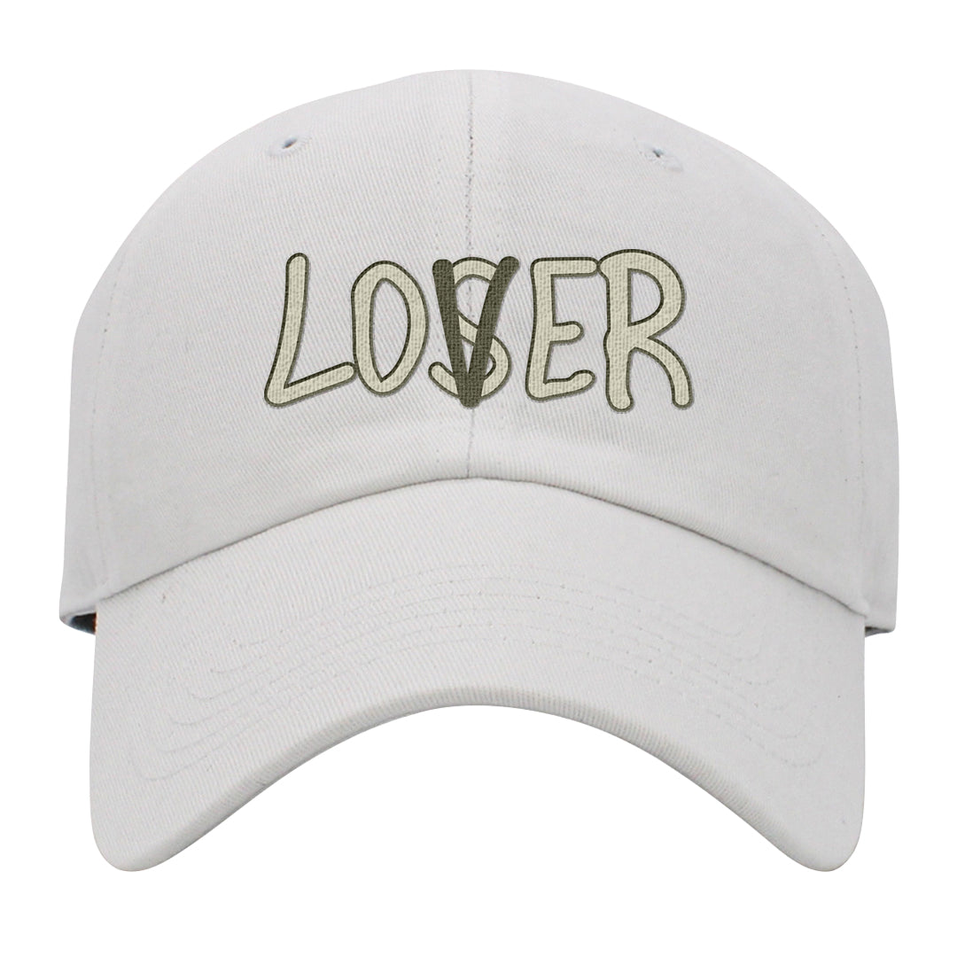 Oil Green Low Dunks Dad Hat | Lover, White