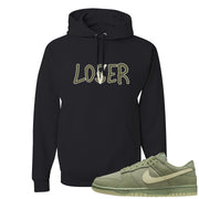 Oil Green Low Dunks Hoodie | Lover, Black