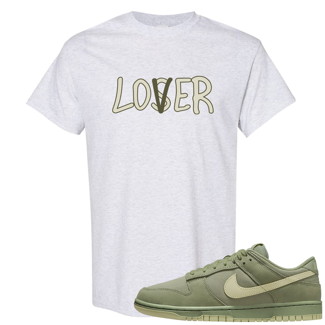 Oil Green Low Dunks T Shirt | Lover, Ash